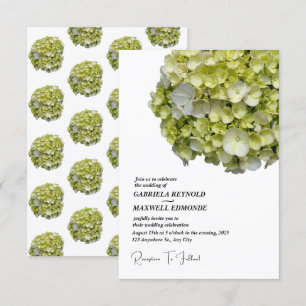 Classic Nature Green Hydrangea Wedding Invitation
