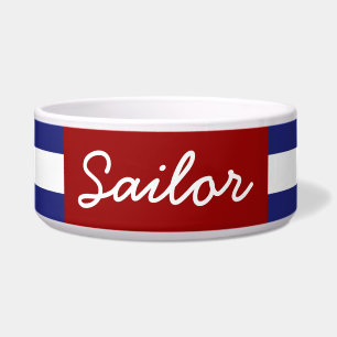 Classic Nautical Blue and White Stripe Personalise