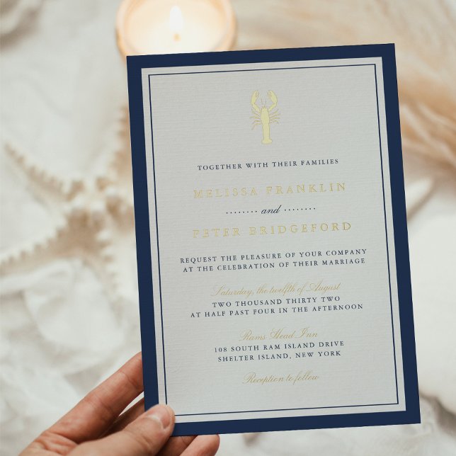 Classic Nautical Lobster Wedding Gold (Creator Uploaded)