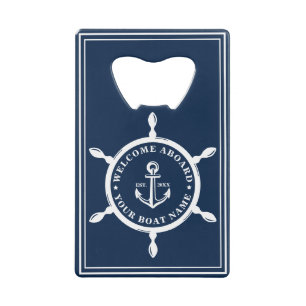 Classic Nautical Navy Personalised Boat Name