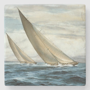 Classic Nautical Painting Stone Coaster
