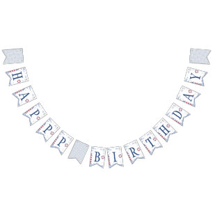 Classic Nautical Sailor Wheel Birthday Banner