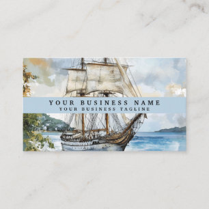 Classic Nautical Ship Business Card Maritime Pro