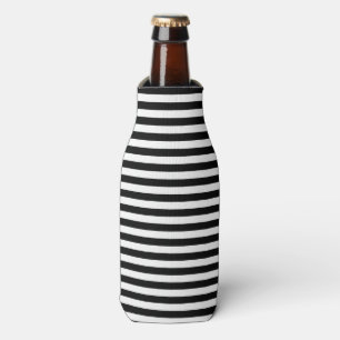 Classic Nautical Stripe Black and White Bottle Cooler