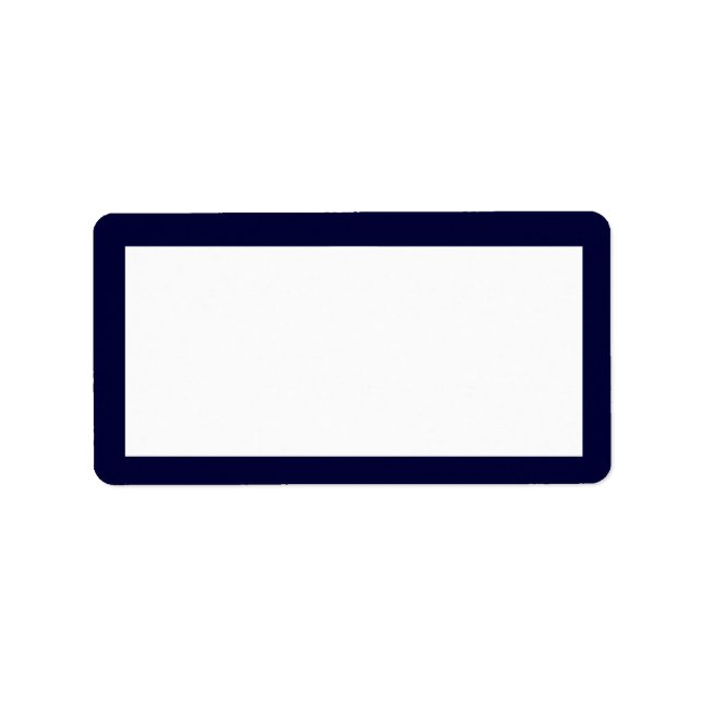 Classic Navy Address Label (Front)