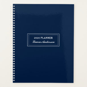 Classic Navy and white 2026 Planner