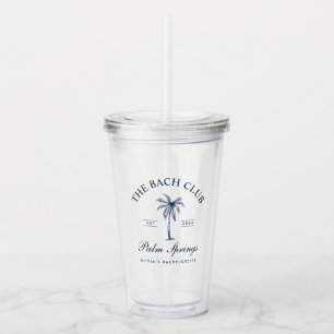 Classic Navy Bachelorette Party Acrylic Tumbler