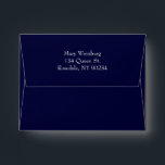 Classic Navy Bar Mitzvah Thank You Card Envelope<br><div class="desc">This is the coordinating envelope for the Classic Navy Bar Mitzvah Thank You Card in the note card size. It is a simple and classic solid navy blue, with the return address written in white on the back, making it an easy choice for a wedding, birthday, corporate or holiday note...</div>