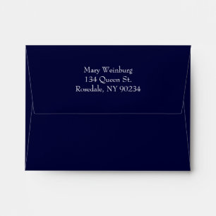 Classic Navy Bar Mitzvah Thank You Card Envelope