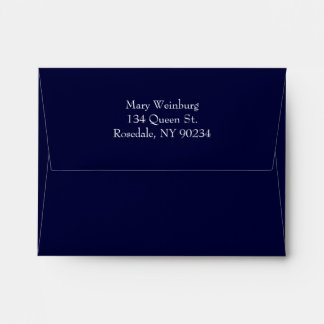 Classic Navy Bar Mitzvah Thank You Card Envelope