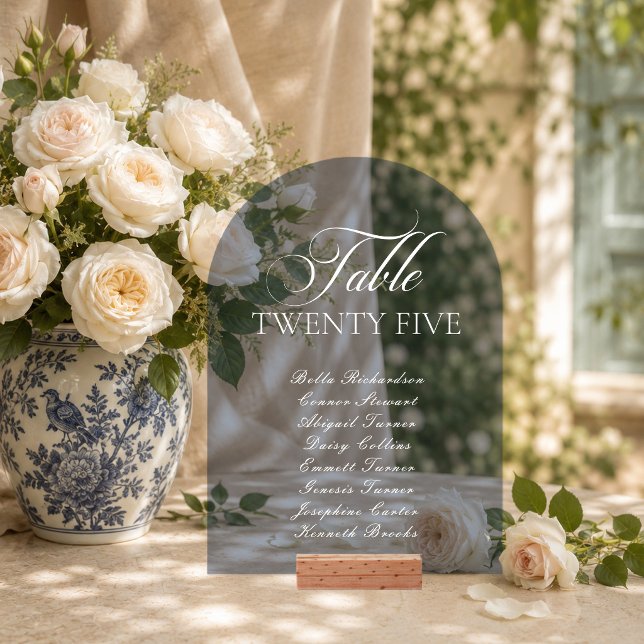 Classic Navy Blue Alphabetical Table Number Sign (Creator Uploaded)