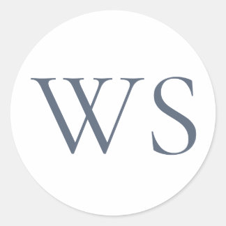 Classic Navy Blue Bar Monogram Envelope Seal