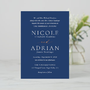 Classic Navy Blue Elegant Wedding