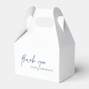 Classic Navy Blue Elegant Wedding Favour Box