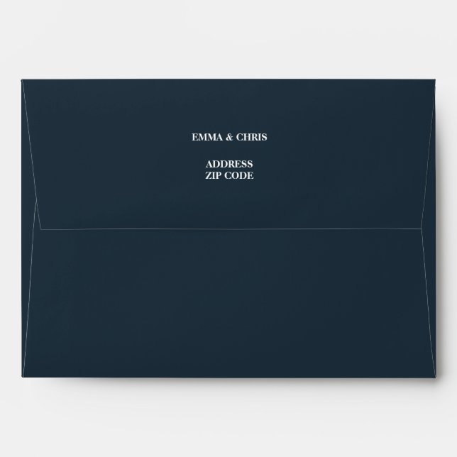 Classic Navy blue Envelope (Back (Top Flap))