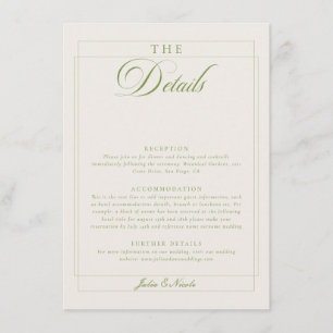Classic Navy Blue Ivory Calligraphy Bridal Shower  Enclosure Card