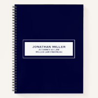 Classic Navy Blue Notebook Customisable Window