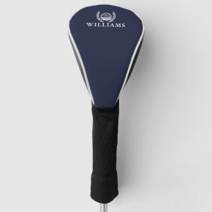 Classic Navy Blue Personalised Name Monogram Golf Head Cover