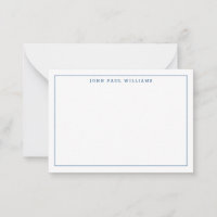 Classic Navy Blue Professional Simple Thin Border