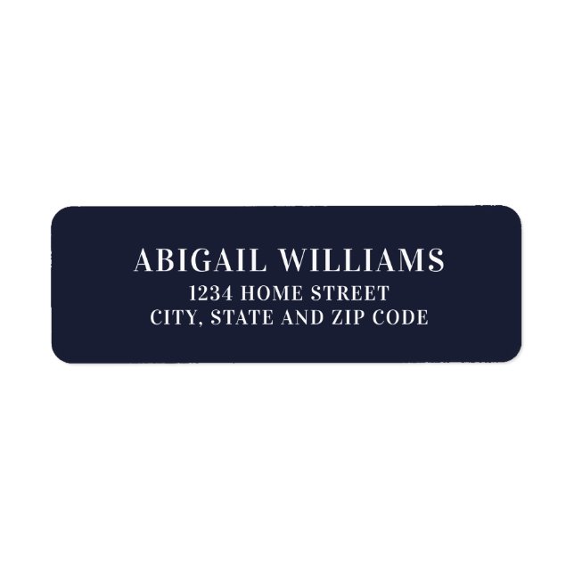 Classic Navy Blue Return Address (Front)