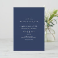 Classic Navy Blue | Silver All In One Wedding