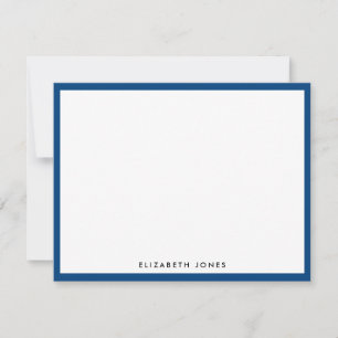 Classic Navy Blue Simple Modern Chic Minimalist Card