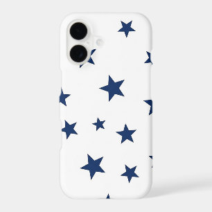 Classic Navy Blue Stars Seamless Pattern