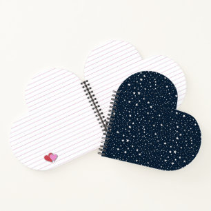 Classic Navy Blue & White Stars Seamless Patriotic Notebook