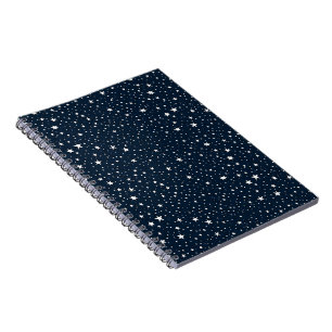 Classic Navy Blue & White Stars Seamless Patriotic Notebook