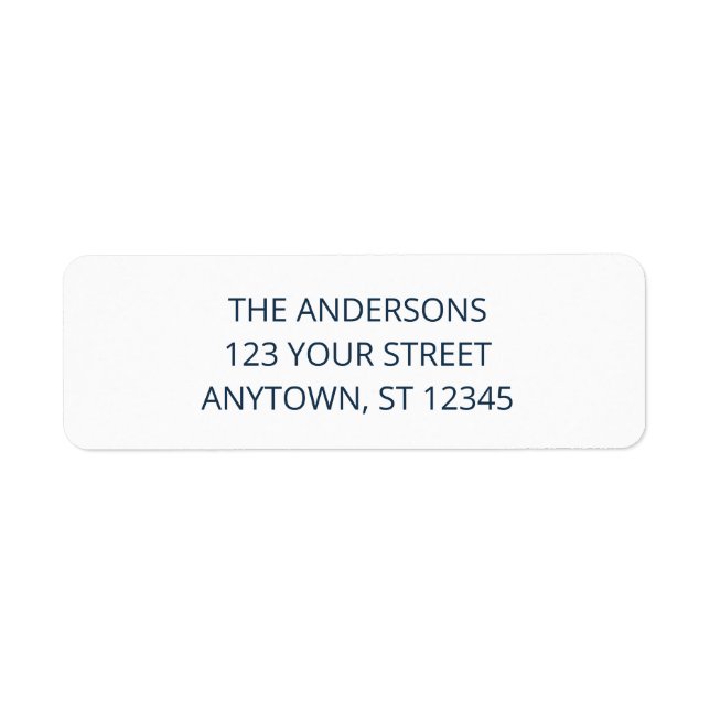 Classic Navy Custom Return Address Labels (Front)