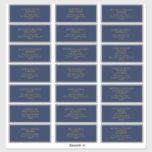 Classic Navy | Gold Wedding Guest Address Labels<br><div class="desc">These classic navy | gold wedding guest address labels are great for a simple modern romantic and elegant wedding. The dark navy blue colour palette and minimal vintage typography give it a classy chic formal touch. The design is flexible, perfect for a basic contemporary evening, spring, fall, summer, or winter...</div>