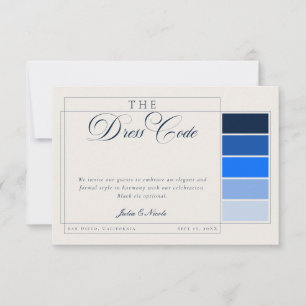 Classic Navy Ivory Calligraphy Formal Dress Code Invitation
