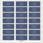 Classic Navy | Silver Wedding Guest Address Labels<br><div class="desc">These classic navy | silver wedding guest address labels are great for a simple modern romantic and elegant wedding. The dark navy blue colour palette and minimal vintage typography give it a classy chic formal touch. The design is flexible, perfect for a basic contemporary evening, spring, fall, summer, or winter...</div>