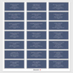 Classic Navy | Silver Wedding Guest Address Labels<br><div class="desc">These classic navy | silver wedding guest address labels are great for a simple modern romantic and elegant wedding. The dark navy blue colour palette and minimal vintage typography give it a classy chic formal touch. The design is flexible, perfect for a basic contemporary evening, spring, fall, summer, or winter...</div>