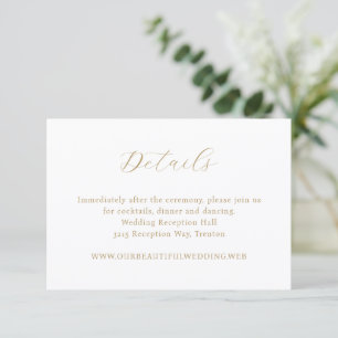 Classic Neutral Monogram Elegant Wedding Enclosure Card