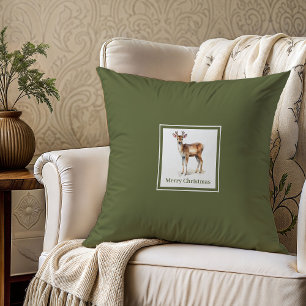 Classic neutral palette family name Christmas gift Cushion