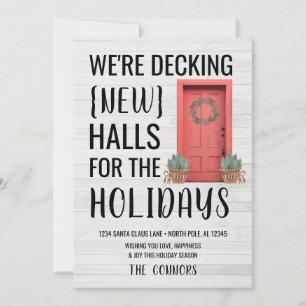 Classic New Home Address Holiday Christmas Card