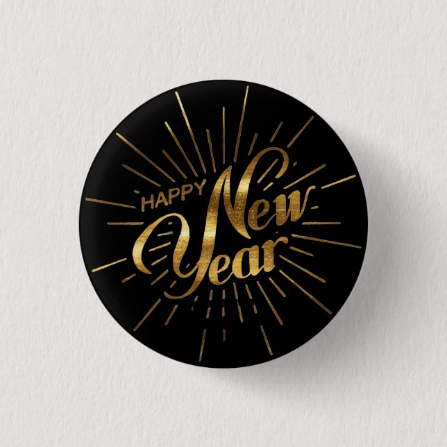 Classic New Year 2026 Pin Button (Front)