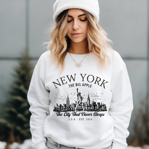 Classic New York City Vintage Retro Skyline Sweatshirt