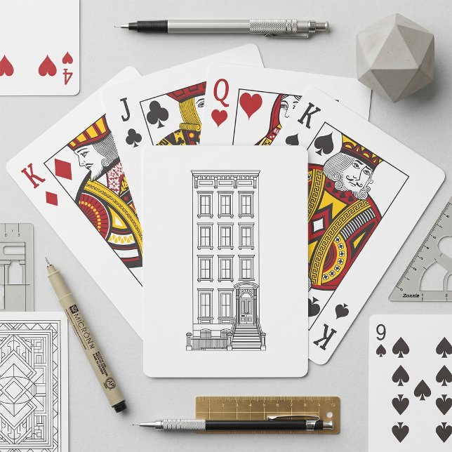 Classic New York Stoop Apartment Drawing  Playing Cards (Creator Uploaded)