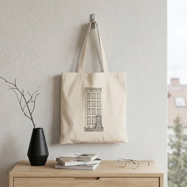 Classic New York Stoop Apartment Drawing  Tote Bag (Creator Uploaded)