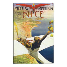 Classic Nice France Aviation Poster