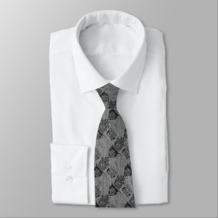 Classic Night Before Christmas Grey Black Neck Tie