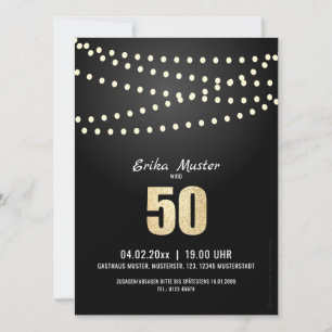 Classic & Noble Invitation 50th Birthday