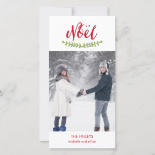 Classic Noel Christmas Holiday Photo Card