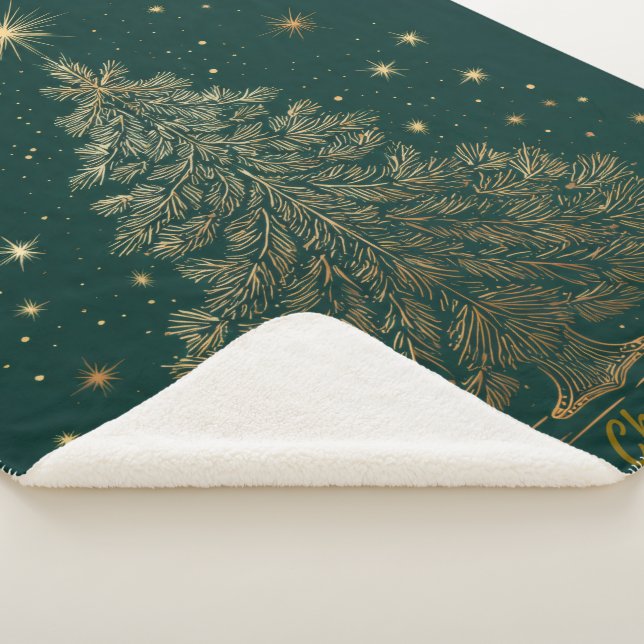 “Classic Noel Refinement” Sherpa Blanket (3/4)