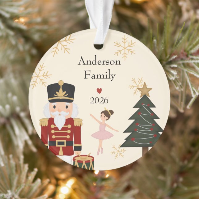 Classic Nutcracker Christmas Acrylic Ornament (Tree)