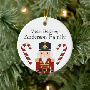 Classic Nutcracker Christmas Ceramic Ornament