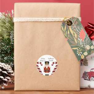 Classic Nutcracker Christmas Round Sticker