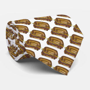 Classic NYC Deli Reuben Pastrami Sandwich Food Tie